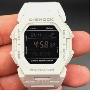 Casio G-Shock GD-B500-7CR Men’s White Bluetooth Link Digital Watch NIB